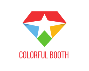 Colorful Star Diamond logo design