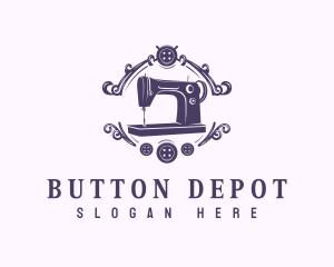 Sewing Machine Button logo