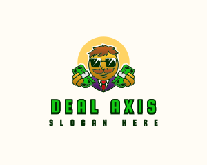 Businessman Lending Money logo
