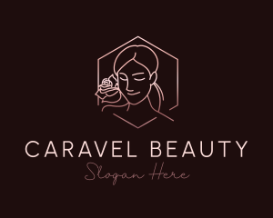 Beauty Woman Rose logo design