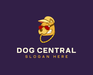 Sunglasses Dog Fashion logo design