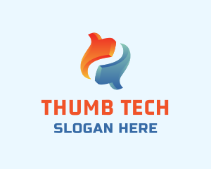 Fire Water Thumbs Up logo design
