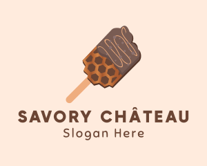 Chocolate Honey Waffle Snack logo design