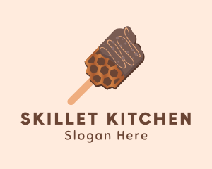 Chocolate Honey Waffle Snack logo design