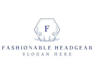 Elegant Floral Hexagon logo design