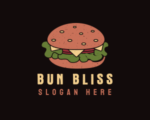 Retro Cheeseburger Snack logo