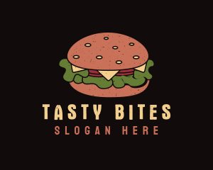 Retro Cheeseburger Snack logo