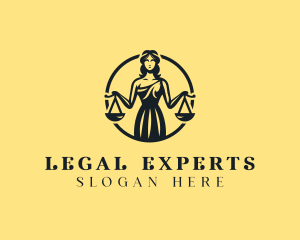 Judge Woman Lawyer logo design