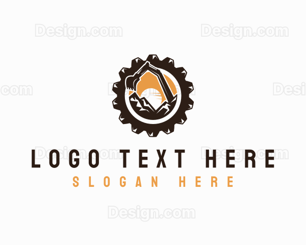 Backhoe Excavator Digger Logo