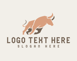 Fierce Running Bull logo design