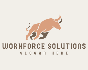 Fierce Running Bull logo design