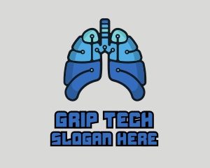 Circuit Tech Lungs logo design