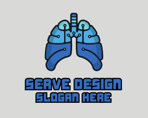 Circuit Tech Lungs logo design