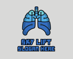 Circuit Tech Lungs logo design