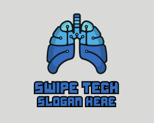 Circuit Tech Lungs logo design