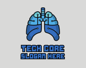 Circuit Tech Lungs logo design