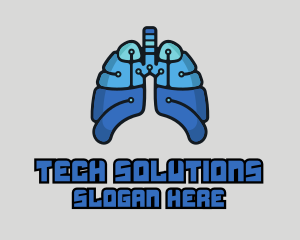 Circuit Tech Lungs logo design