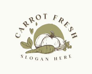 Organic Pumpkin Carrot logo design