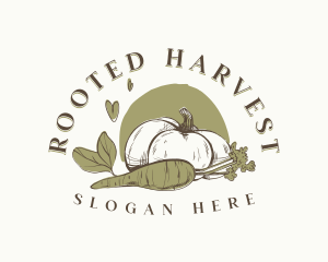 Organic Pumpkin Carrot logo design