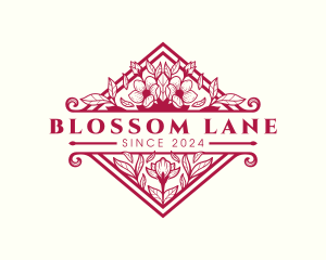 Apple Blossom Flower logo