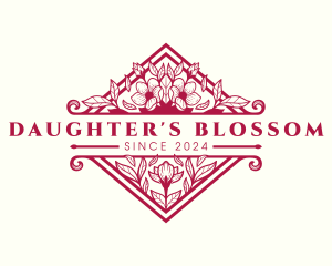 Apple Blossom Flower logo design