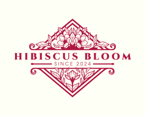 Apple Blossom Flower logo design