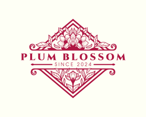 Apple Blossom Flower logo design