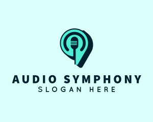 Audio Microphone Broadcast logo design