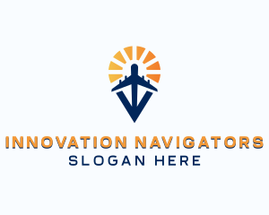 Airplane GPS Locator logo design