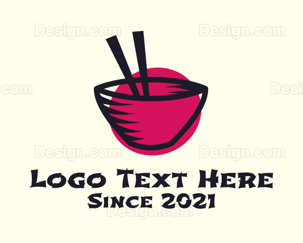 Japanese Ramen Bowl Logo