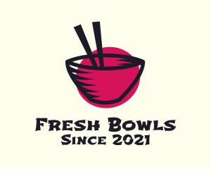 Japanese Ramen Bowl  logo design