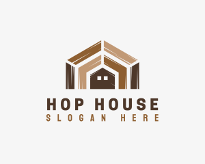 Wood House Tile logo design