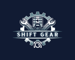 Piston Gear Wrench logo design