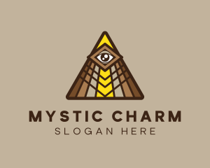 Mystic Eye Triangle logo design