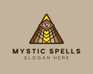 Mystic Eye Triangle logo design