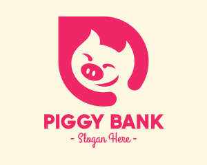 Pink Smiling Pig logo