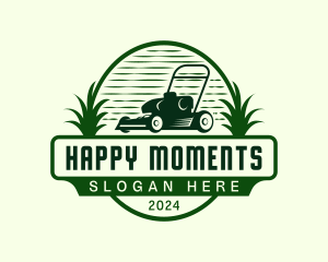 Lawn Mower Gardening Logo