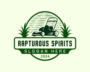 Lawn Mower Gardening Logo