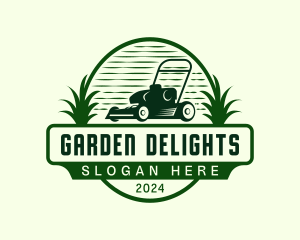 Lawn Mower Gardening logo design