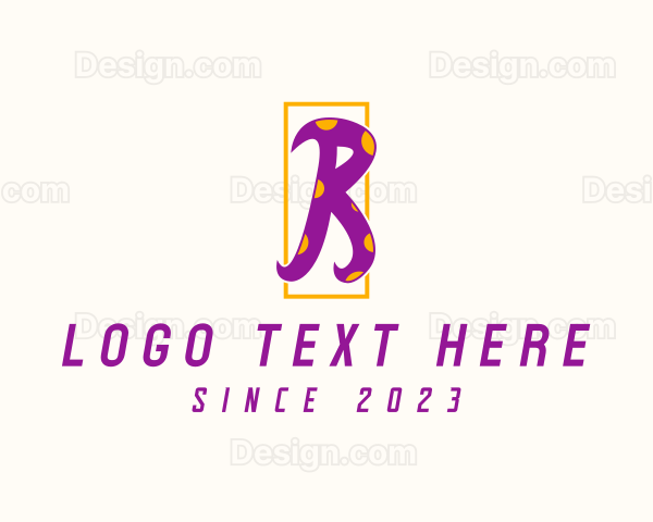 Polka Dot Letter R Logo