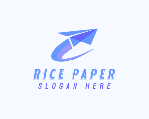 Delivery Logistics Paper Plane logo design