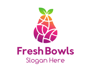 Gradient Fruit Mosaic logo design