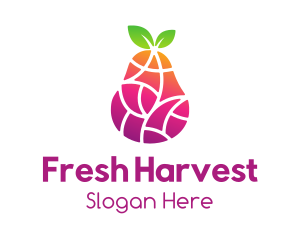 Gradient Fruit Mosaic logo design