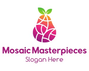 Gradient Fruit Mosaic logo design