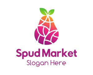 Gradient Fruit Mosaic logo design