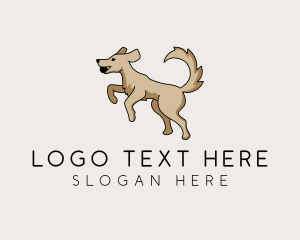 Playing Dog Pet logo design