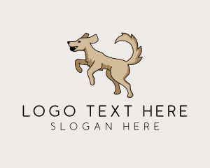 Playing Dog Pet Logo