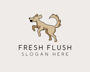 Playing Dog Pet logo design