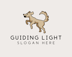 Playing Dog Pet logo design