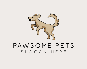 Playing Dog Pet logo